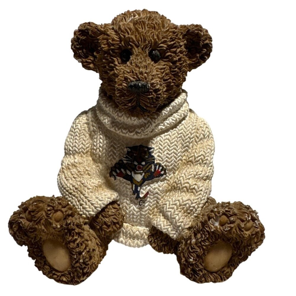 Florida Panthers NHL Collectible Teddy Bear Figurine In Sweater 3" Tall Resin